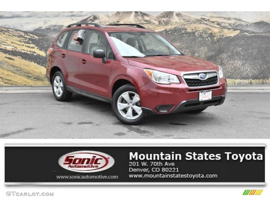 2016 Forester 2.5i - Venetian Red Pearl / Gray photo #1