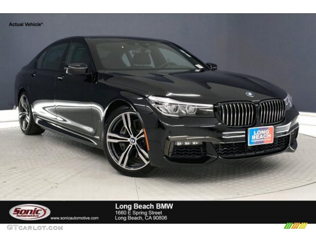 2019 7 Series 740i Sedan - Black Sapphire Metallic / Black photo #1