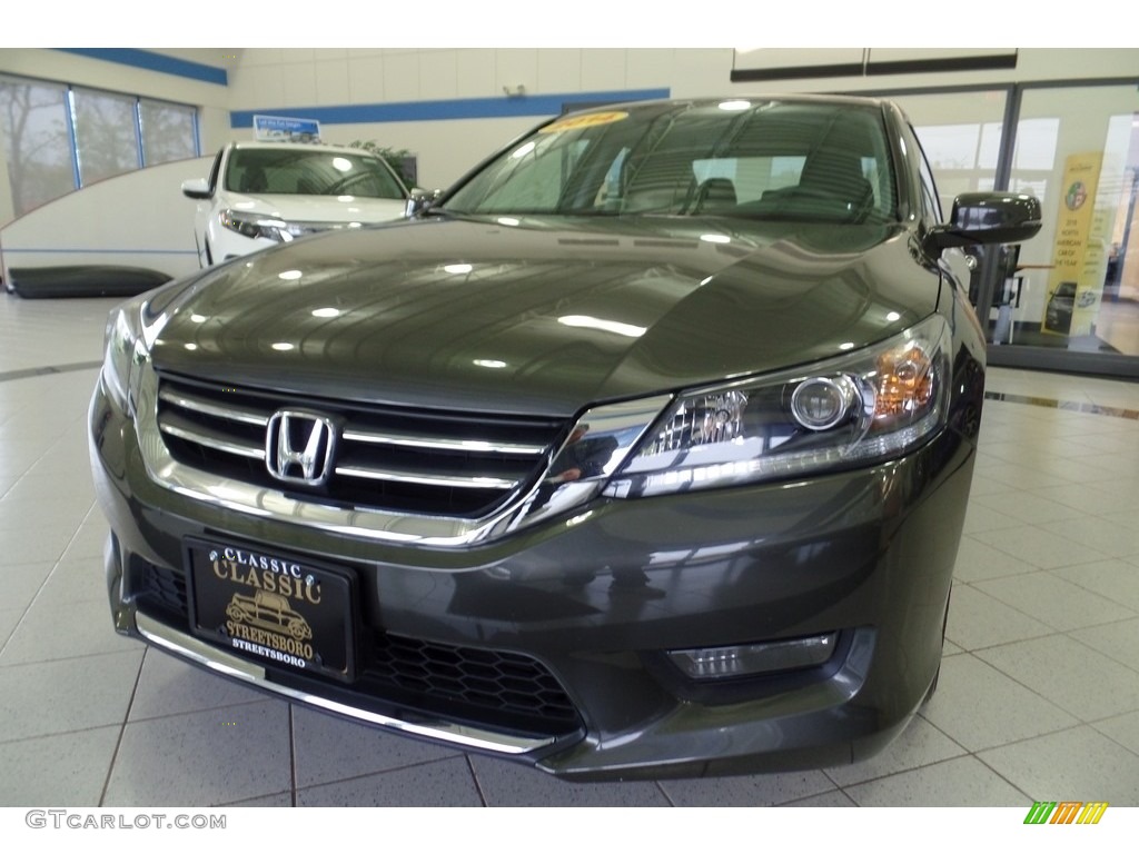 2014 Accord EX-L Sedan - Hematite Metallic / Black photo #7