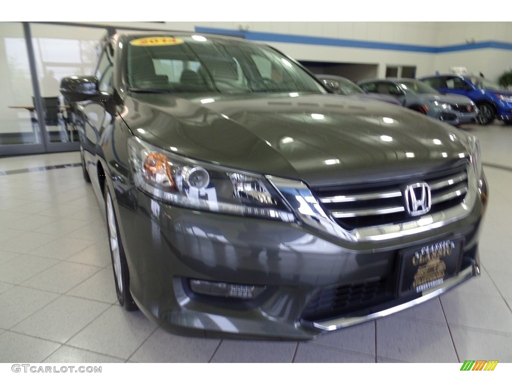 2014 Accord EX-L Sedan - Hematite Metallic / Black photo #12
