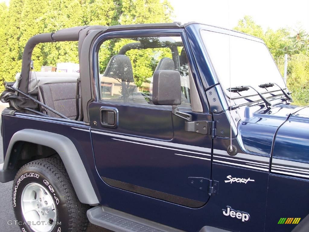 2002 Wrangler Sport 4x4 - Patriot Blue Pearl / Agate Black photo #17