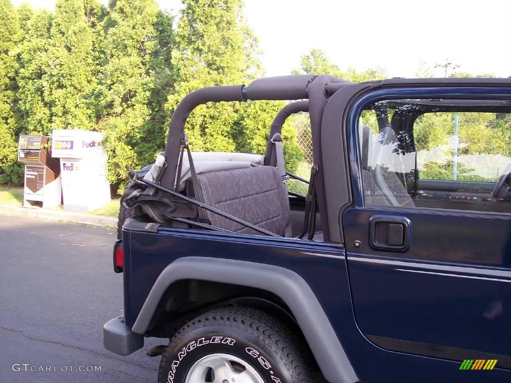 2002 Wrangler Sport 4x4 - Patriot Blue Pearl / Agate Black photo #20