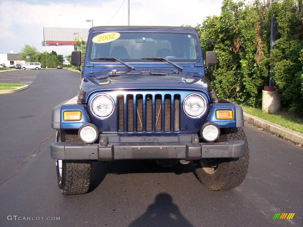 2002 Wrangler Sport 4x4 - Patriot Blue Pearl / Agate Black photo #29