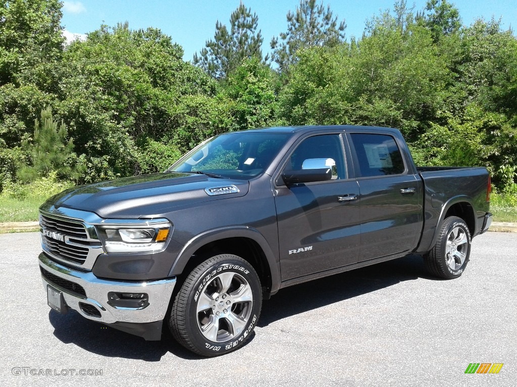 2019 1500 Laramie Crew Cab 4x4 - Granite Crystal Metallic / Black photo #2