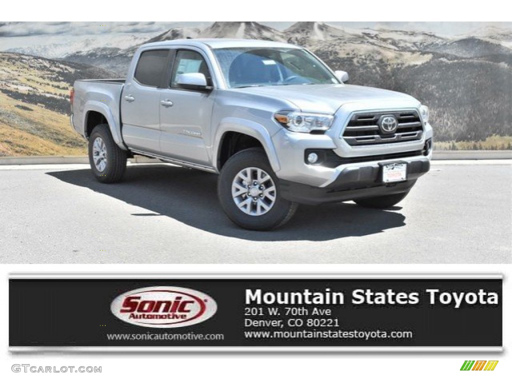 2019 Tacoma SR5 Double Cab 4x4 - Silver Sky Metallic / Cement Gray photo #1