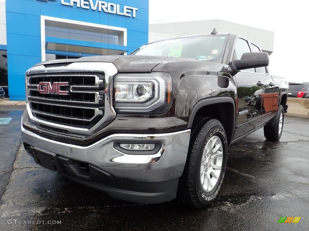 2018 Sierra 1500 SLE Double Cab 4WD - Deep Mahogany Metallic / Jet Black photo #2