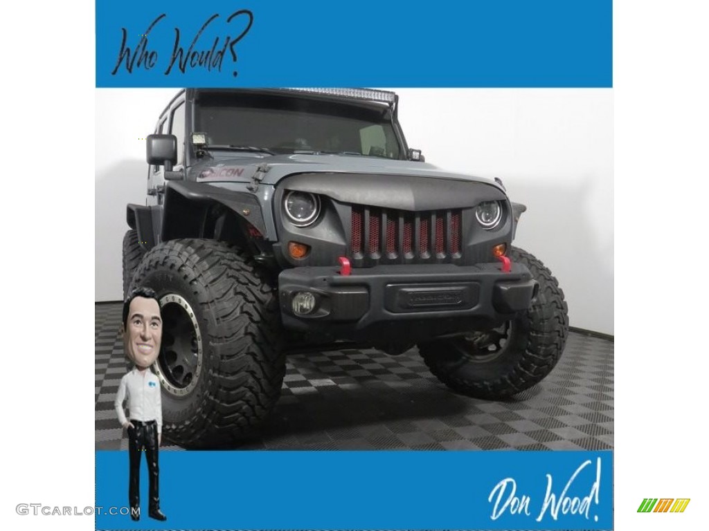 2013 Wrangler Unlimited Rubicon 4x4 - Anvil / Rubicon 10th Anniversary Edition Red/Black photo #1