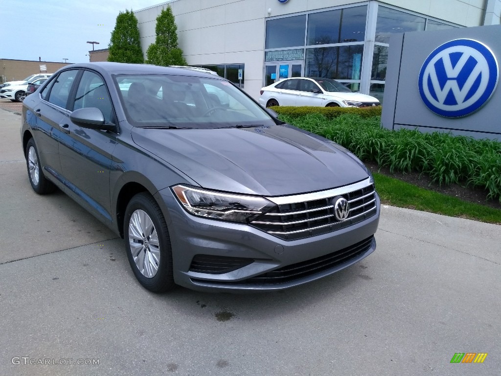 2019 Jetta S - Platinum Gray Metallic / Titan Black photo #1