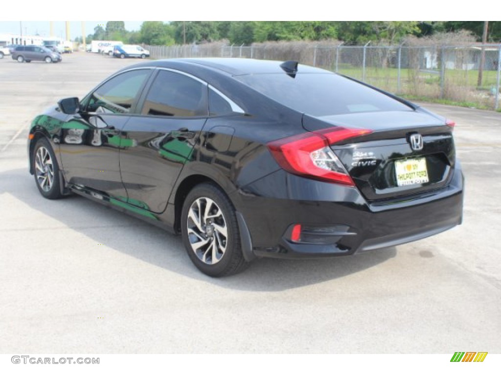 2017 Civic EX Sedan - Crystal Black Pearl / Black photo #7