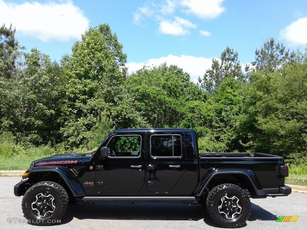 Black 2020 Jeep Gladiator Rubicon 4x4 Exterior Photo #133368218