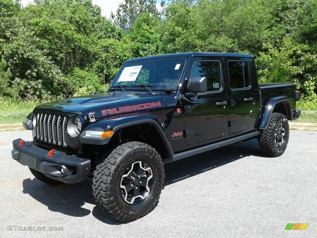 Black 2020 Jeep Gladiator Rubicon 4x4 Exterior Photo #133368254