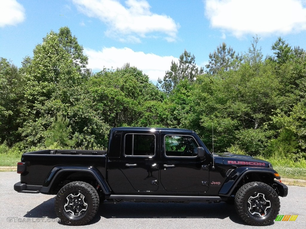 Black 2020 Jeep Gladiator Rubicon 4x4 Exterior Photo #133368348