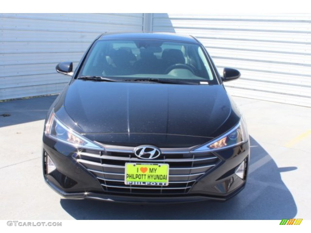 2019 Elantra SEL - Phantom Black / Black photo #3