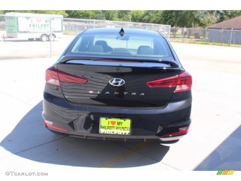 2019 Elantra SEL - Phantom Black / Black photo #7