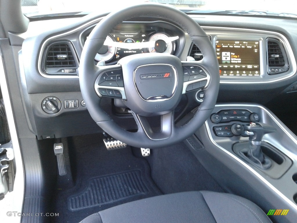 2019 Dodge Challenger T/A 392 Black Steering Wheel Photo #133370141