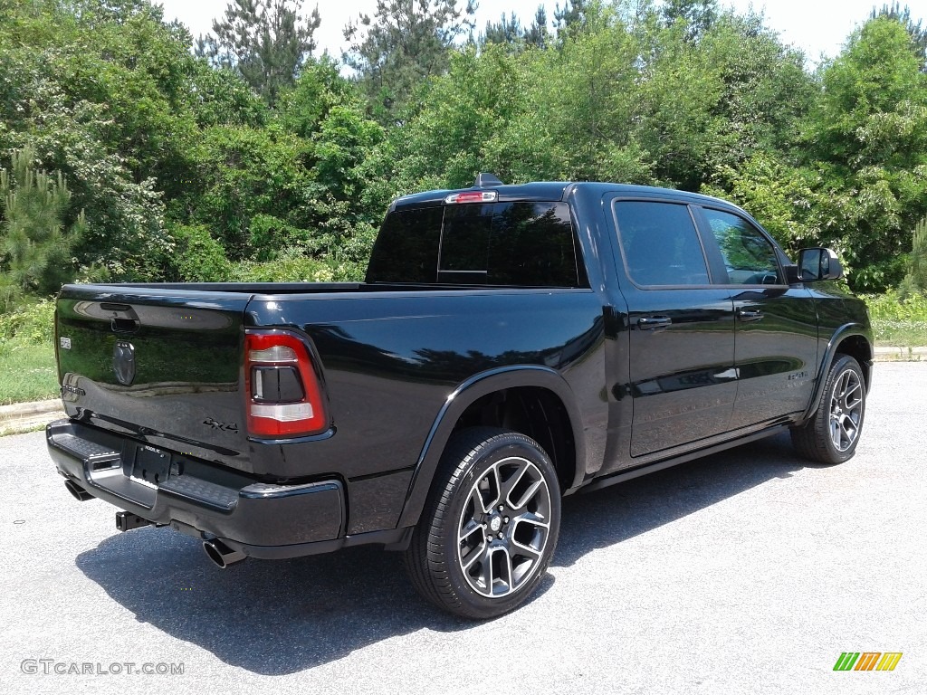 2019 1500 Laramie Crew Cab 4x4 - Diamond Black Crystal Pearl / Black photo #6