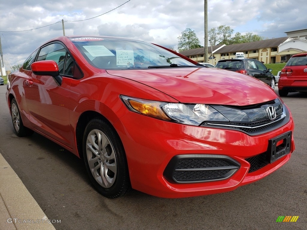 2015 Civic LX Coupe - Rallye Red / Gray photo #35