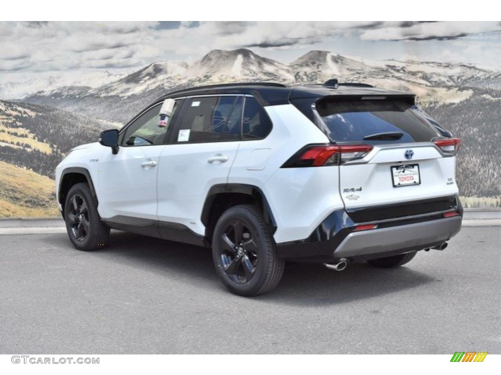 2019 RAV4 XSE AWD Hybrid - Blizzard White Pearl / Black photo #3