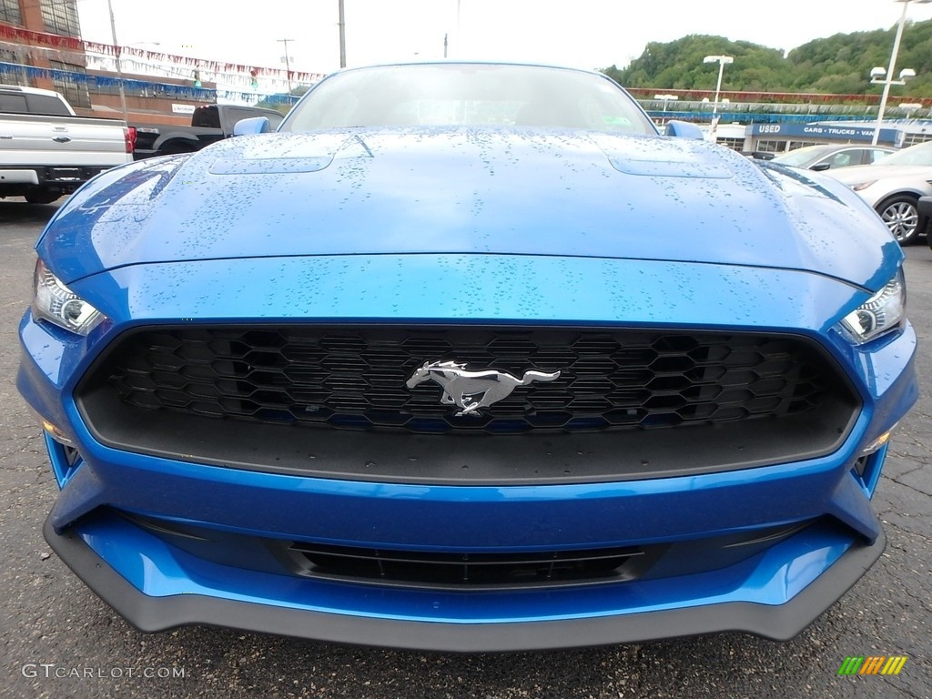 2019 Mustang EcoBoost Fastback - Velocity Blue / Ebony photo #8