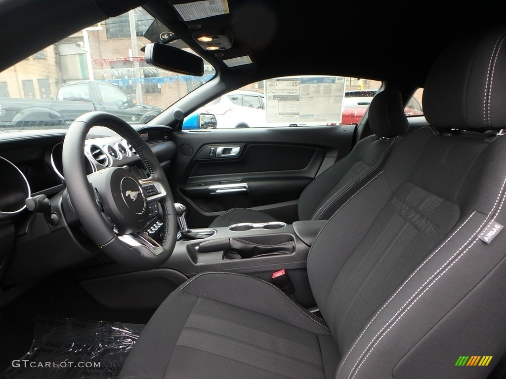 Ebony Interior 2019 Ford Mustang EcoBoost Fastback Photo #133377944