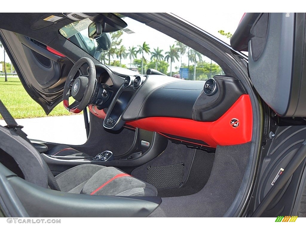 2017 McLaren 570S Coupe Jet Black/Apex Red Dashboard Photo #133379764