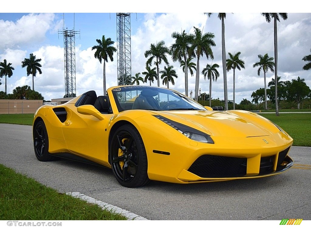 Giallo Modena (Yellow) 2017 Ferrari 488 Spider Standard 488 Spider Model Exterior Photo #133379851