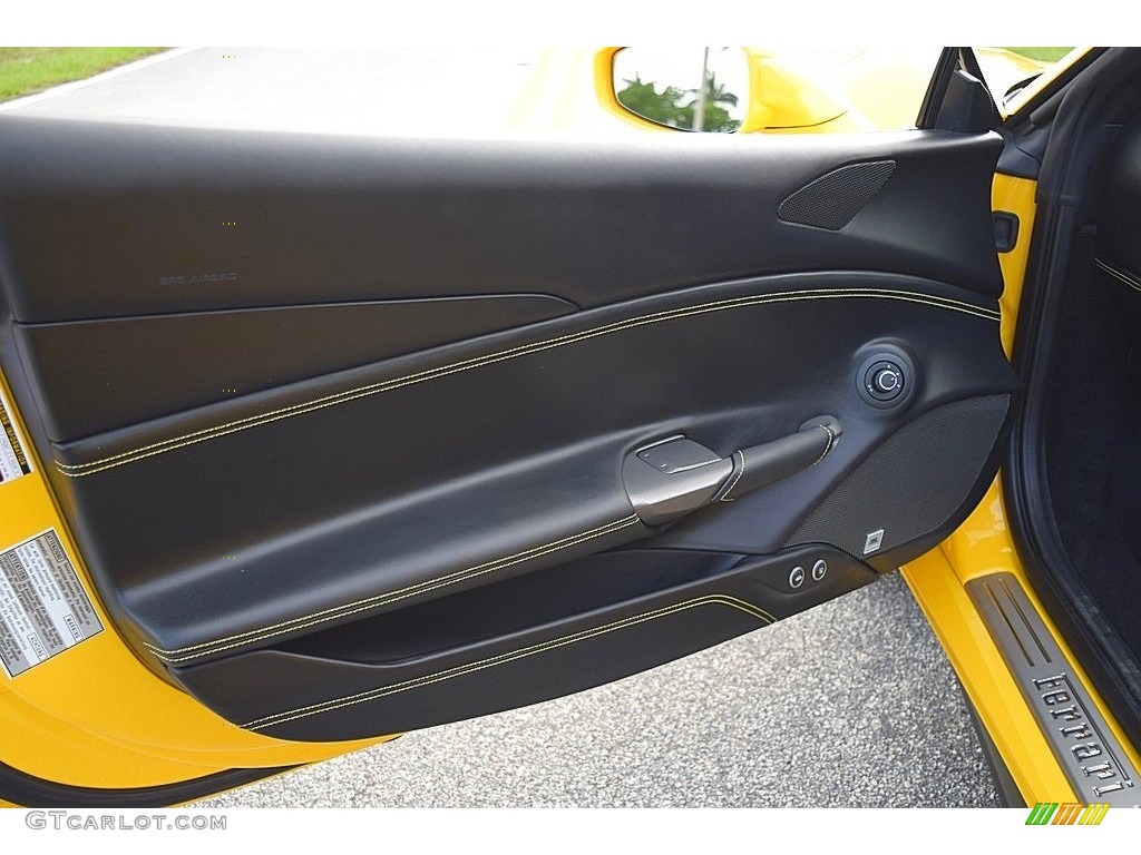 2017 Ferrari 488 Spider Standard 488 Spider Model Nero (Black) Door Panel Photo #133380407
