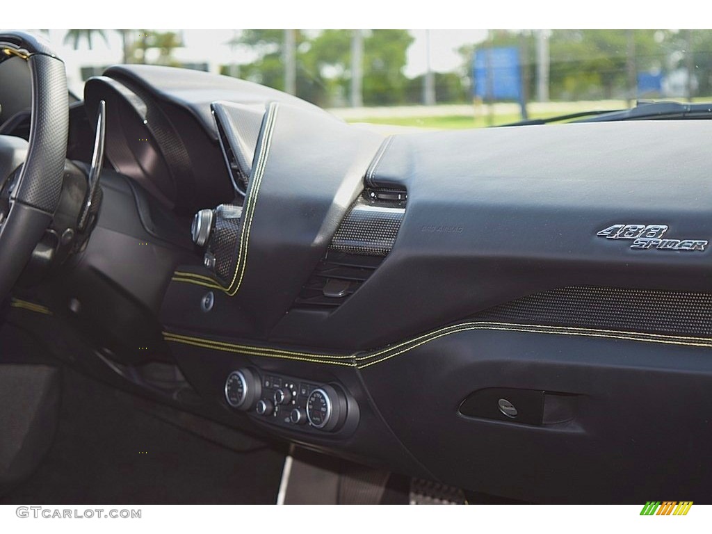 2017 Ferrari 488 Spider Standard 488 Spider Model Nero (Black) Dashboard Photo #133380598