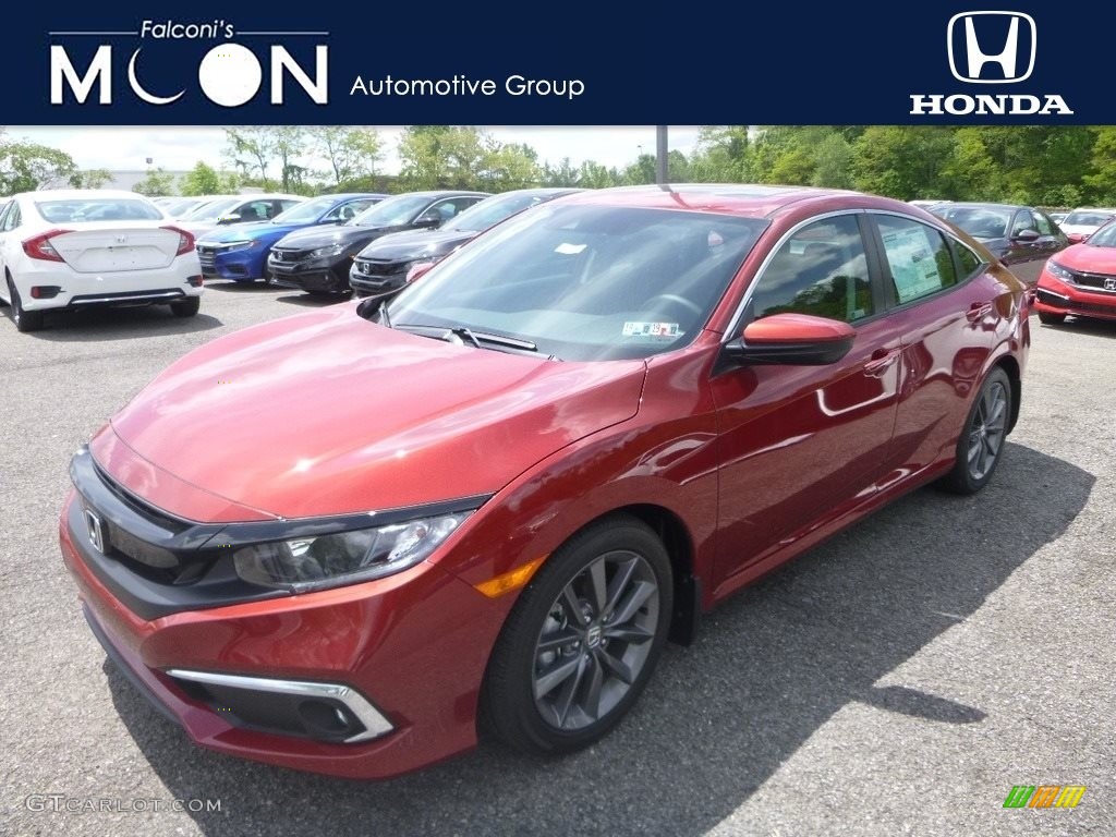 2019 Civic EX Sedan - Rallye Red / Black photo #1