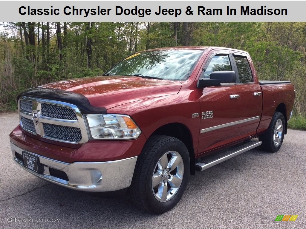 2013 1500 SLT Quad Cab 4x4 - Deep Cherry Red Pearl / Black/Diesel Gray photo #1
