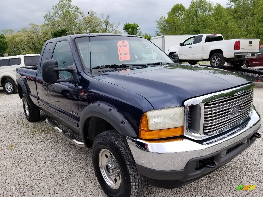 2001 F250 Super Duty XL SuperCab 4x4 Chassis - Island Blue Metallic / Medium Graphite photo #29