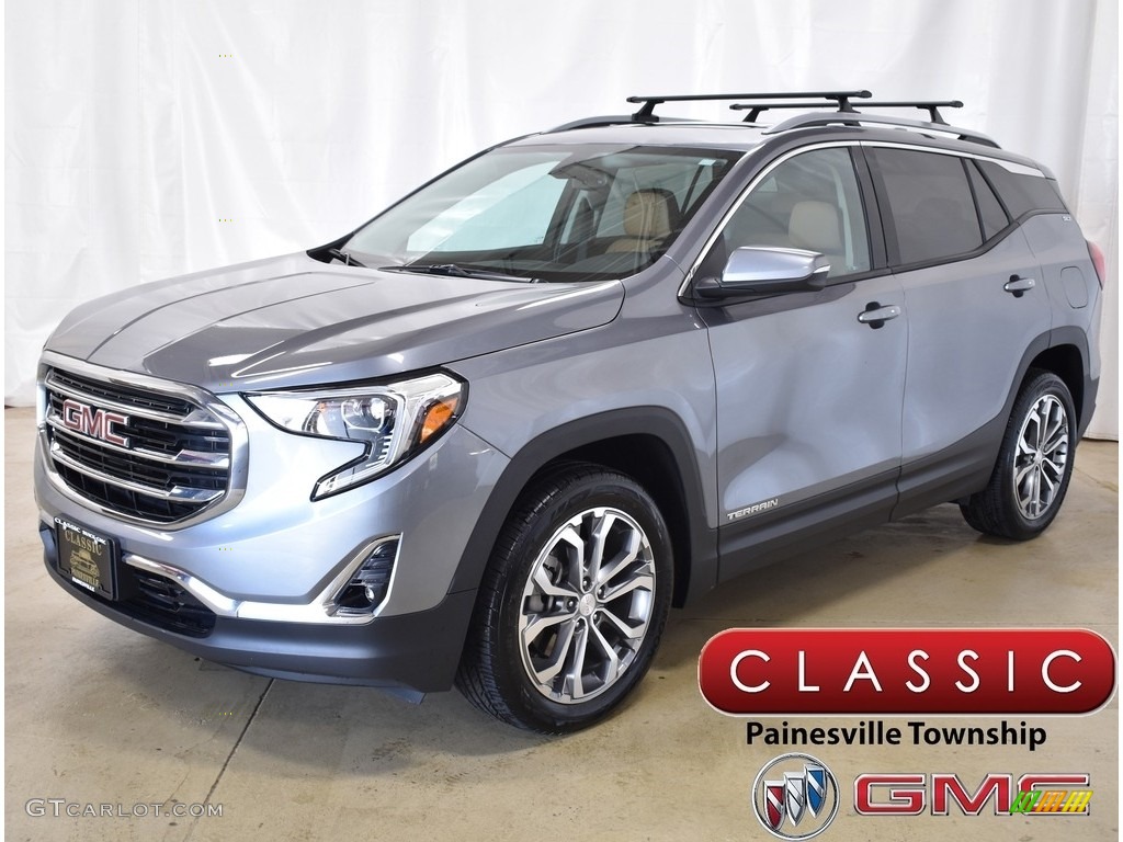 2018 Terrain SLT AWD - Satin Steel Metallic / Brandy/­Jet Black photo #1