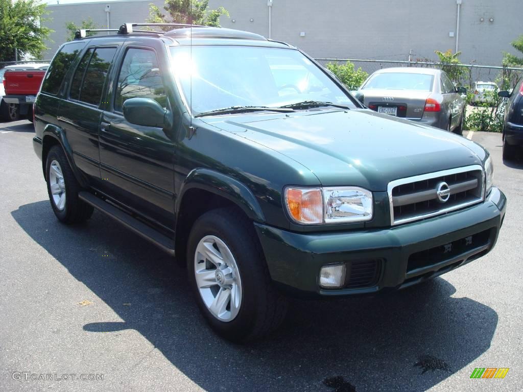 2002 Pathfinder LE 4x4 - Sherwood Green Pearl / Charcoal photo #4