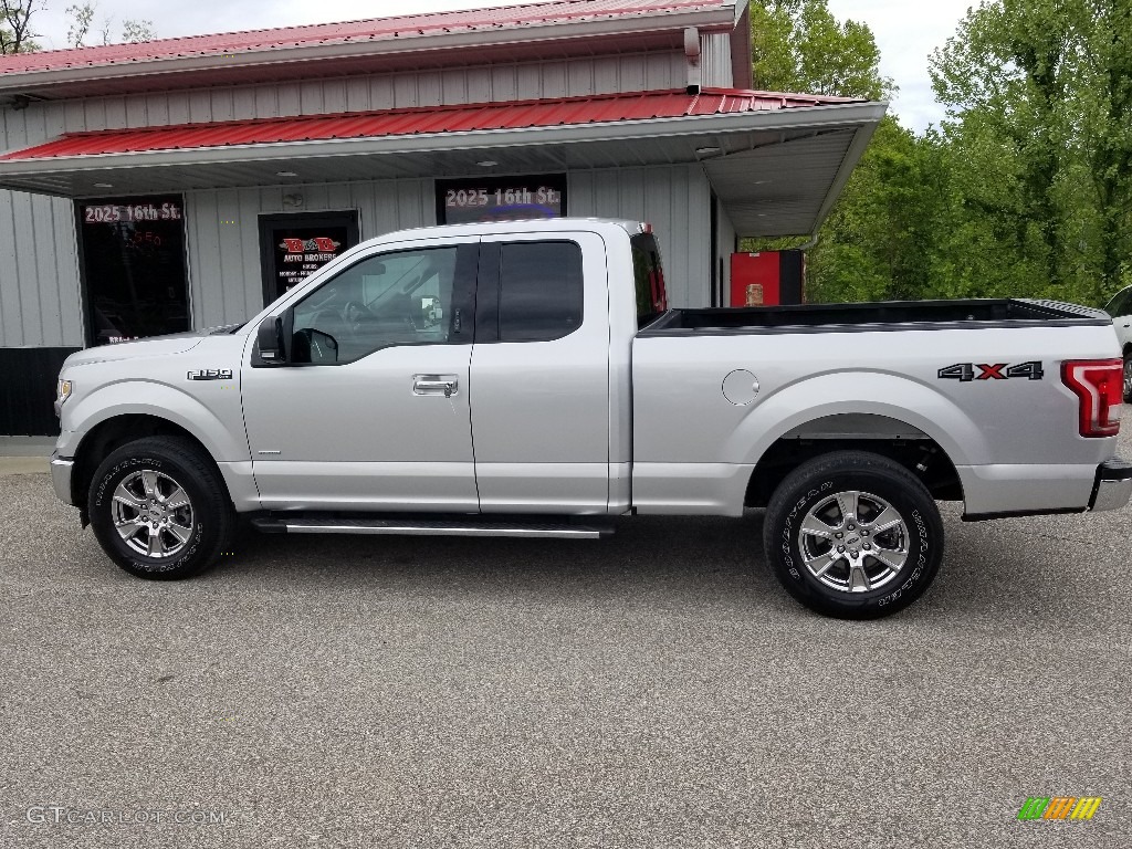 2017 F150 XLT SuperCab 4x4 - Ingot Silver / Earth Gray photo #35