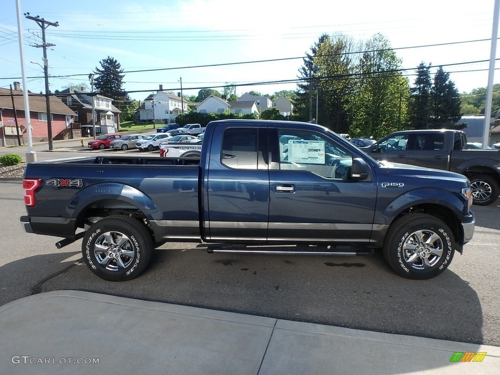 2019 F150 XLT SuperCab 4x4 - Blue Jeans / Earth Gray photo #4