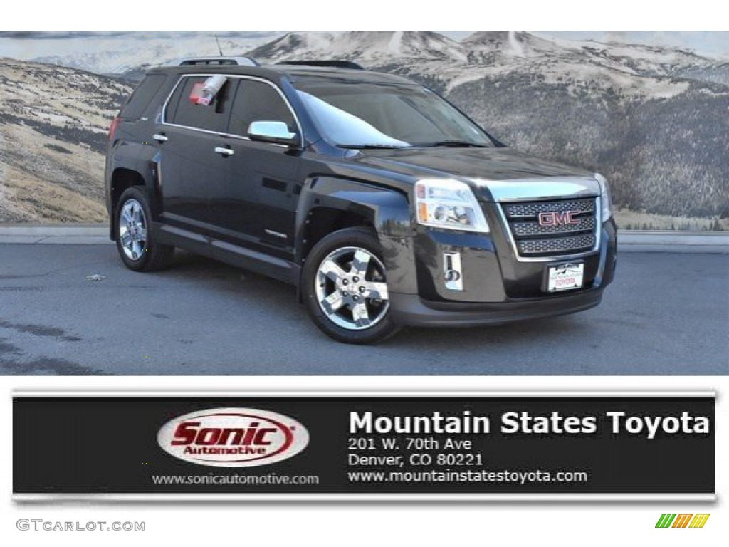 2011 Terrain SLT AWD - Carbon Black Metallic / Light Titanium photo #1