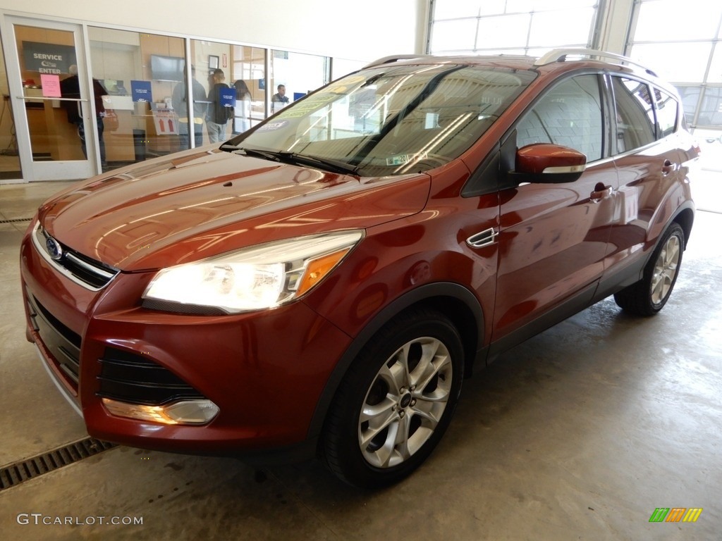 2014 Escape Titanium 1.6L EcoBoost 4WD - Sunset / Charcoal Black photo #10