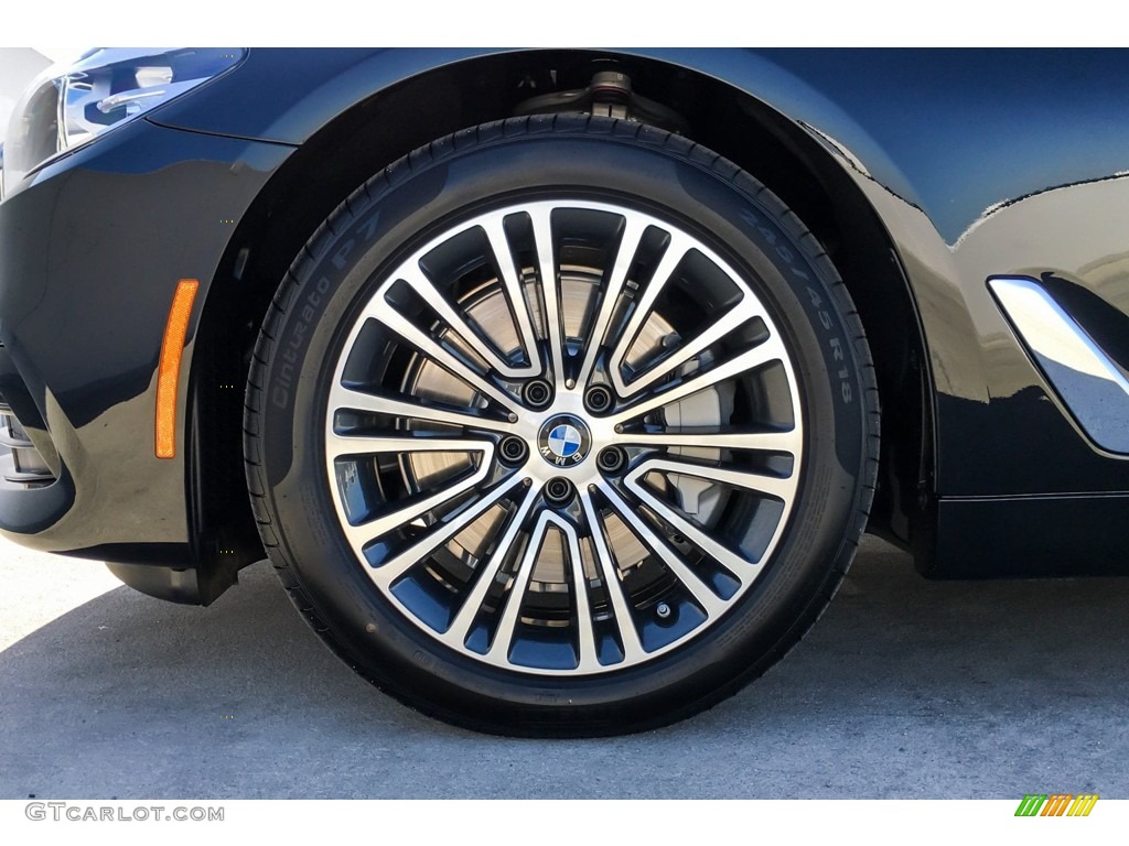 2019 5 Series 530i Sedan - Jet Black / Canberra Beige/Black photo #9