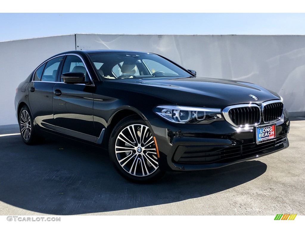 2019 5 Series 530i Sedan - Jet Black / Canberra Beige/Black photo #10