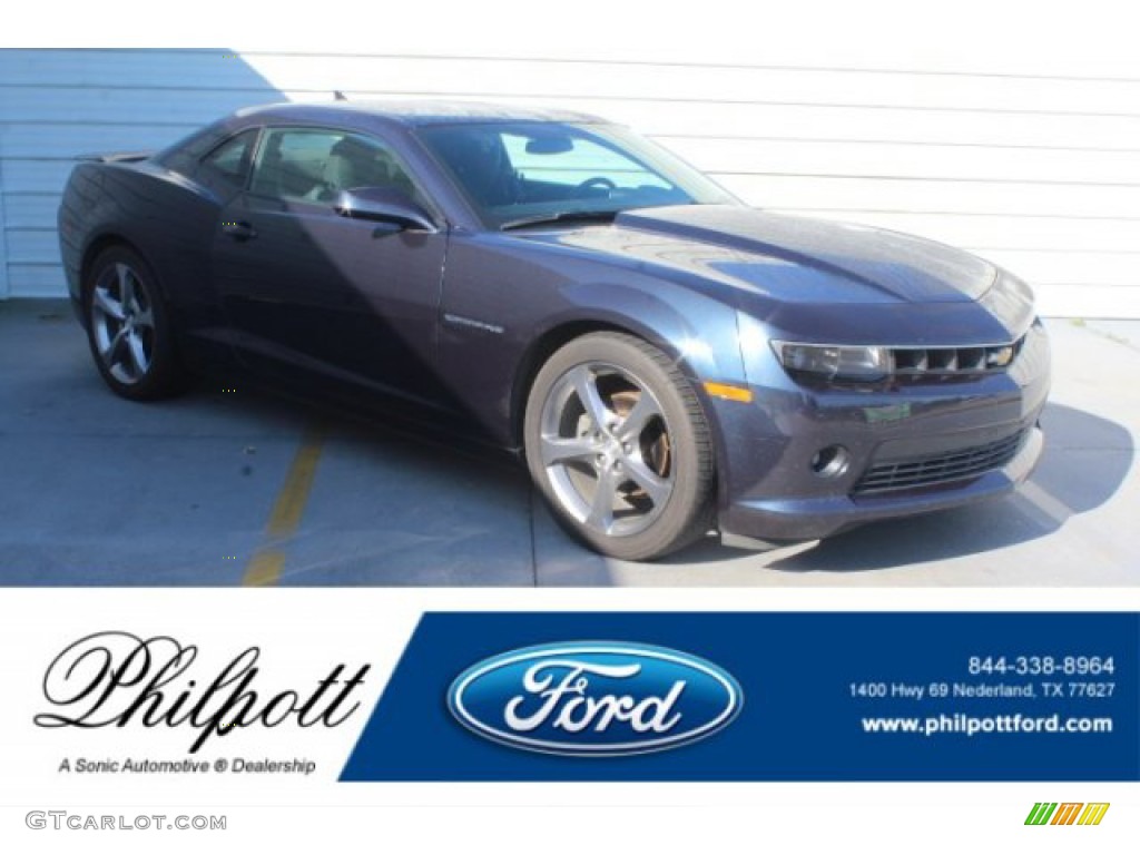 2014 Camaro LT Coupe - Blue Ray Metallic / Black photo #1