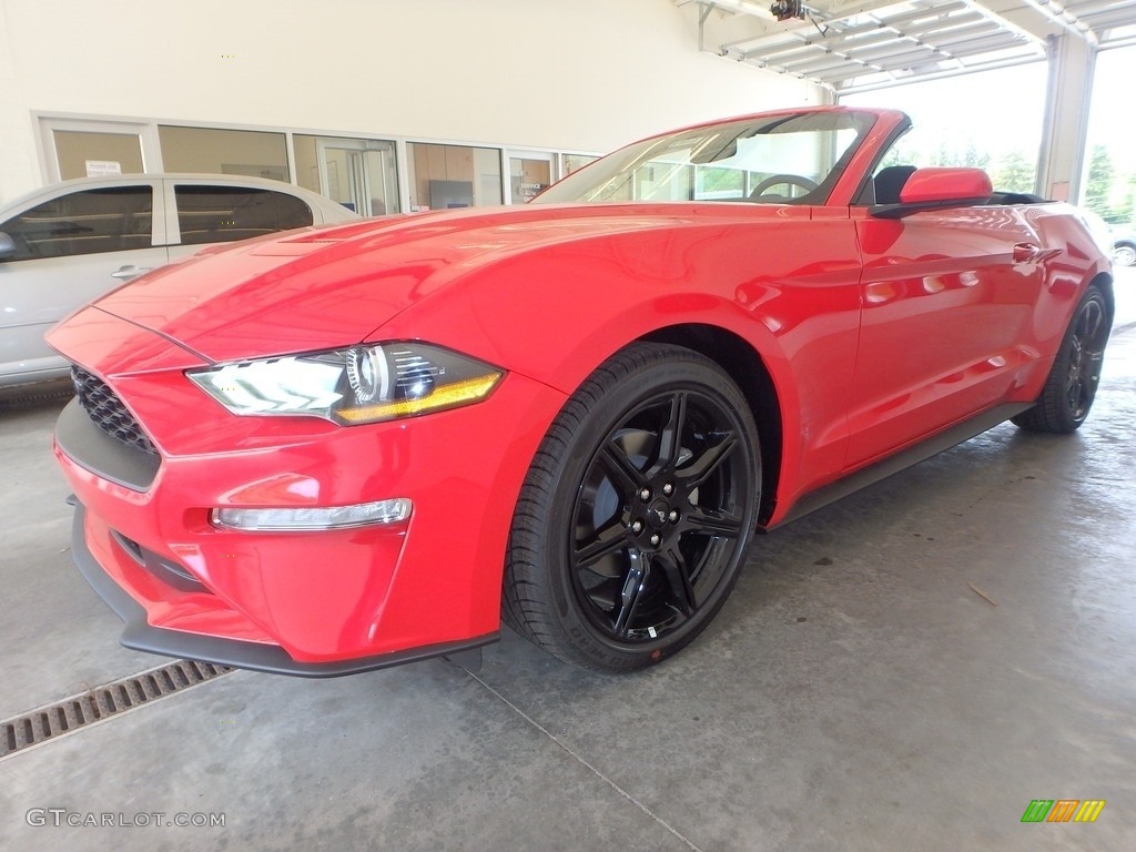2019 Mustang EcoBoost Convertible - Race Red / Ebony photo #4