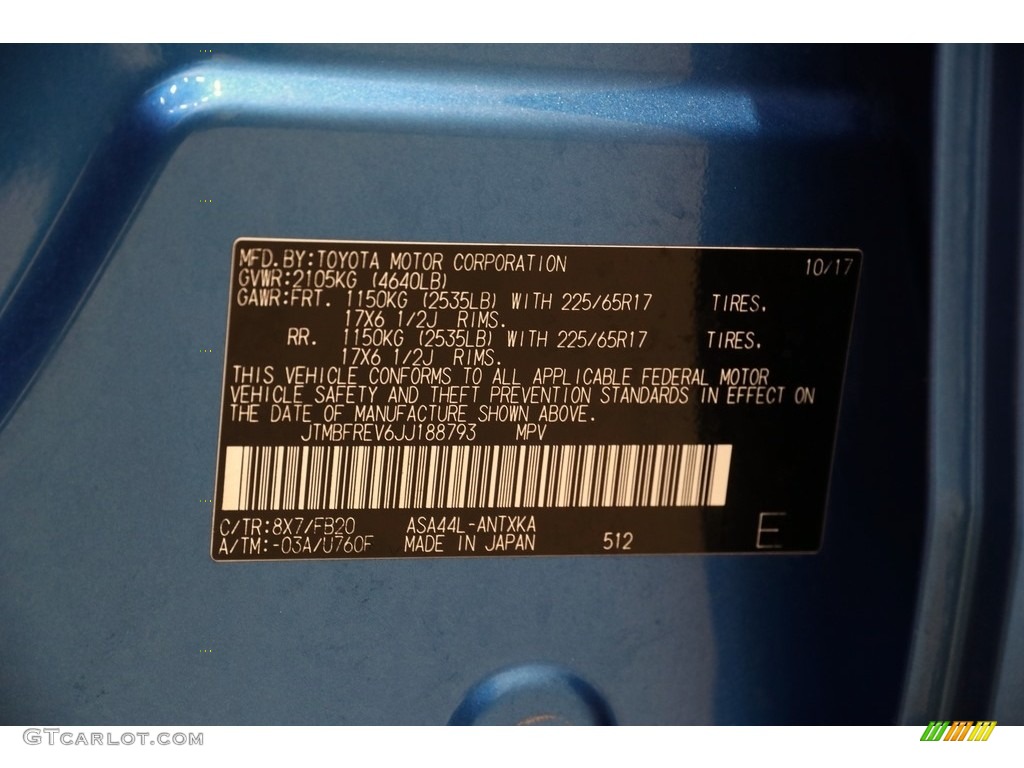 2018 RAV4 LE - Electric Storm Blue / Black photo #19