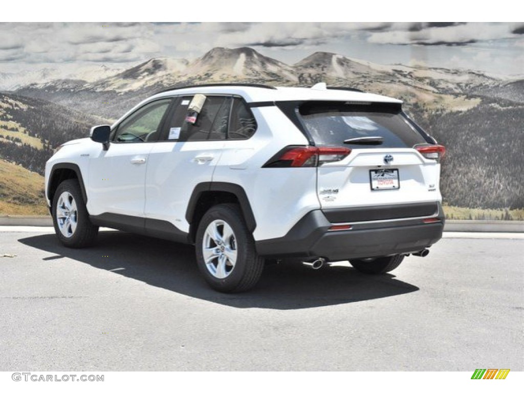 2019 RAV4 XLE AWD Hybrid - Super White / Black photo #3