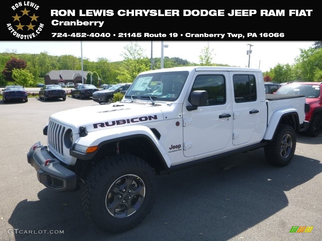 2020 Gladiator Rubicon 4x4 - Bright White / Black photo #1