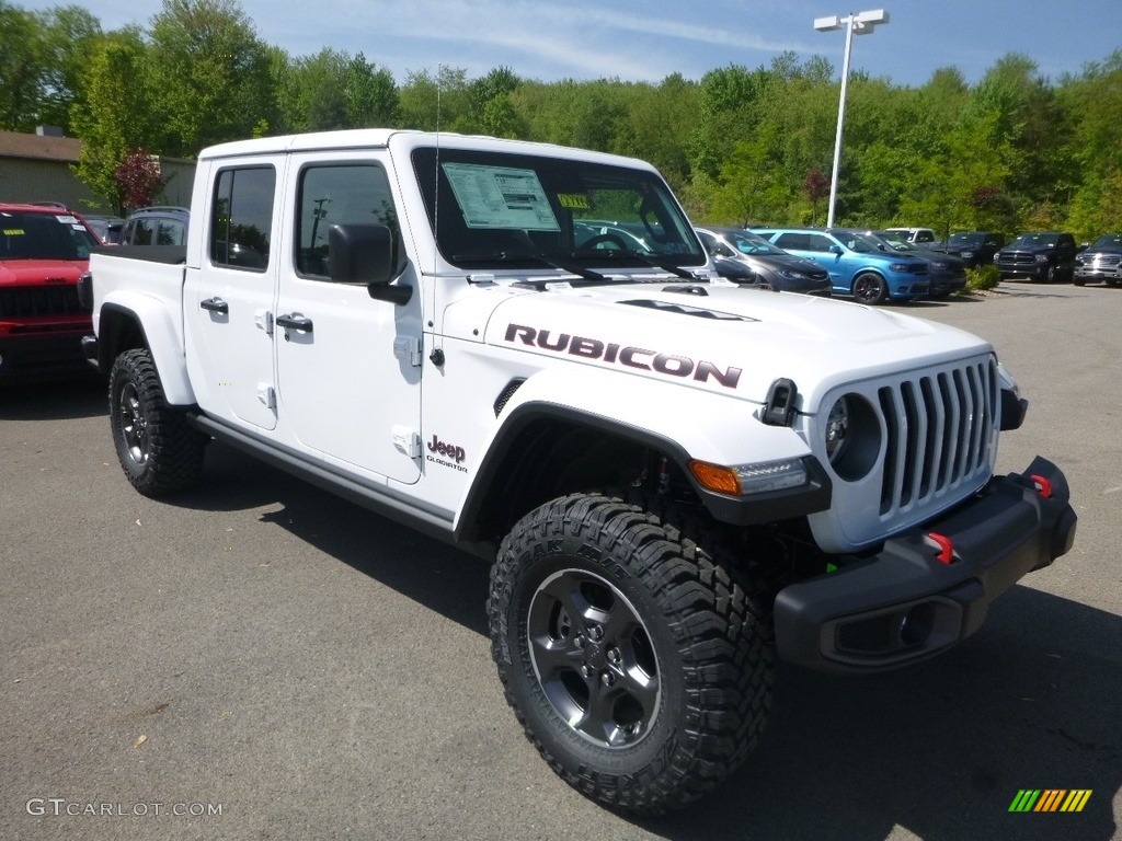 Bright White 2020 Jeep Gladiator Rubicon 4x4 Exterior Photo #133396332
