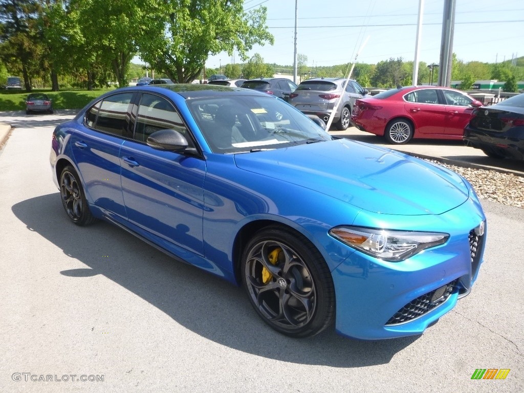 2019 Giulia Ti Sport AWD - Misano Blue Metallic / Black photo #11