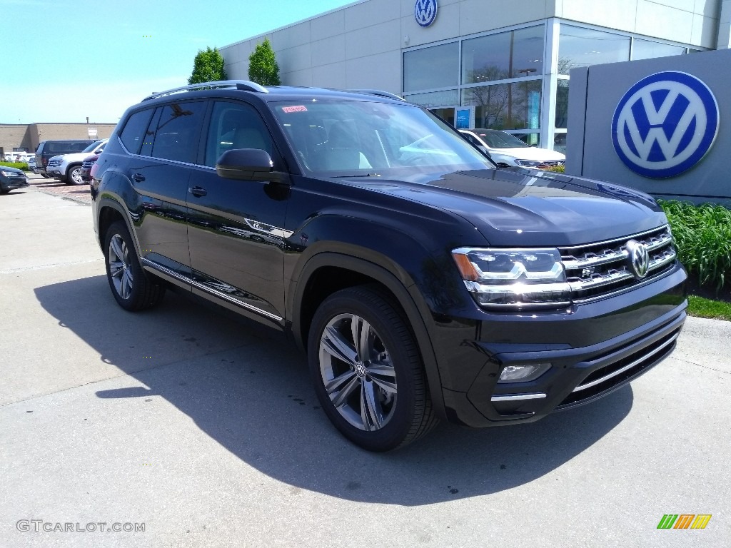 Deep Black Pearl 2019 Volkswagen Atlas SE R-Line 4Motion Exterior Photo #133399952