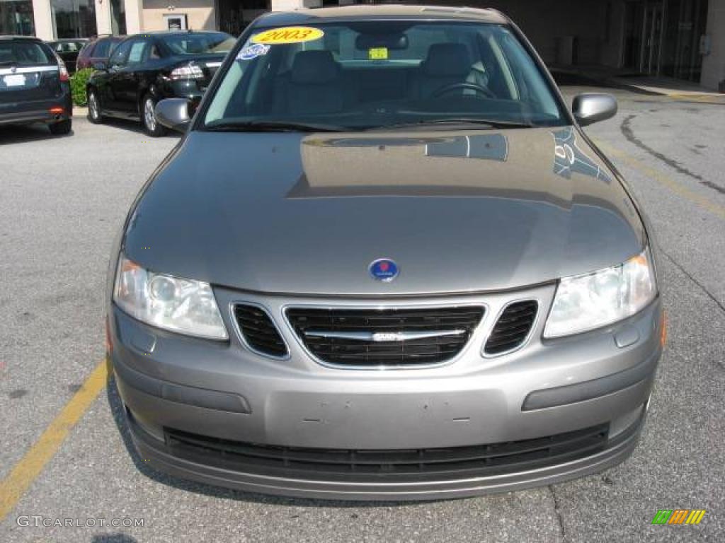 2003 9-3 Linear Sport Sedan - Steel Grey Metallic / Grey photo #3