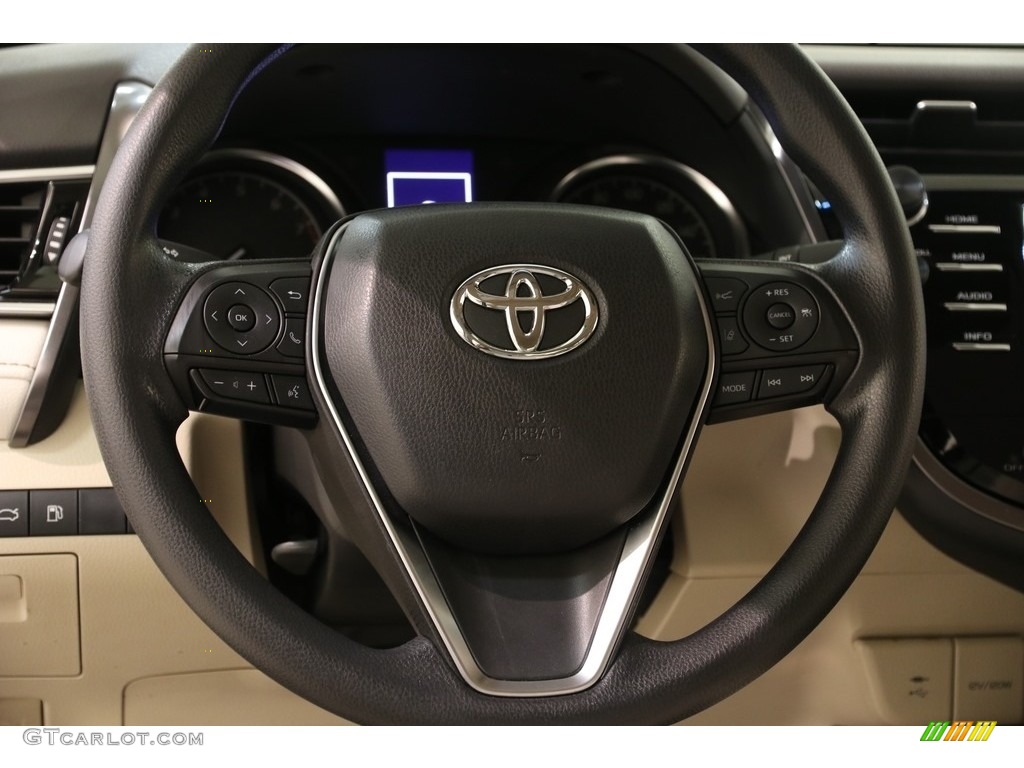 2018 Camry LE - Blue Crush Metallic / Macadamia photo #7