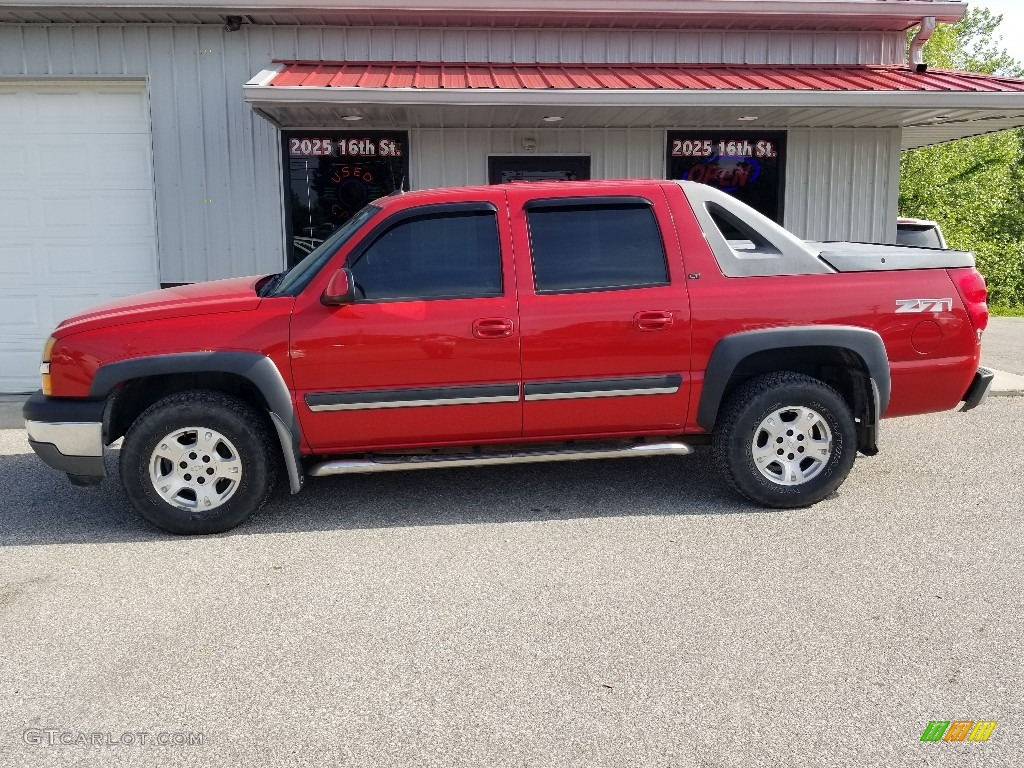 2005 Avalanche Z71 4x4 - Sport Red Metallic / Gray/Dark Charcoal photo #3
